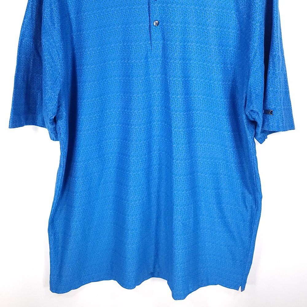 Tiger Woods Polo Shirt Men's XXL Blue White Geometric Polka Dot Short Sleeve - Picture 2 of 9
